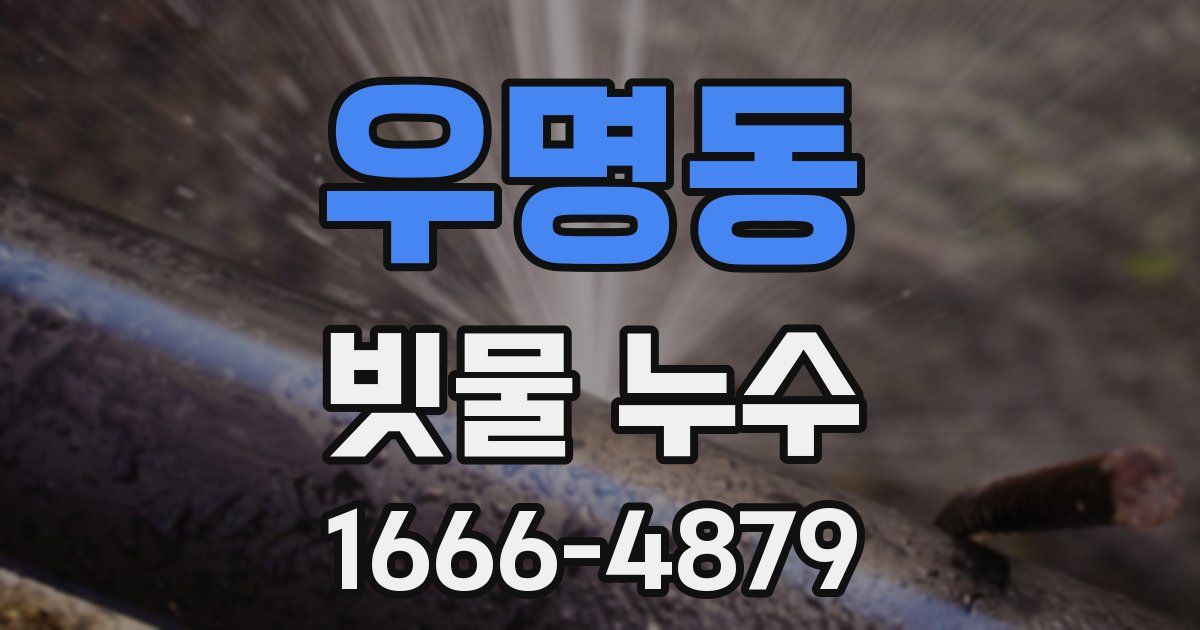 우명동 빗물 누수