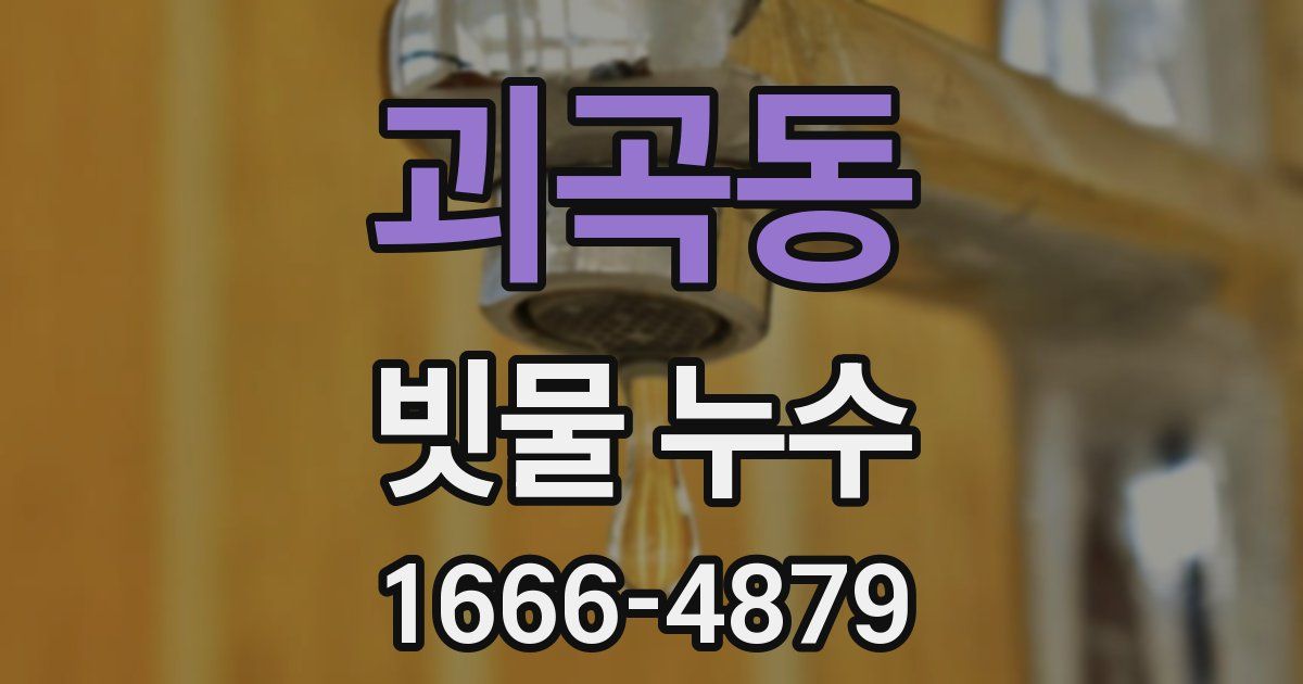 괴곡동 빗물 누수