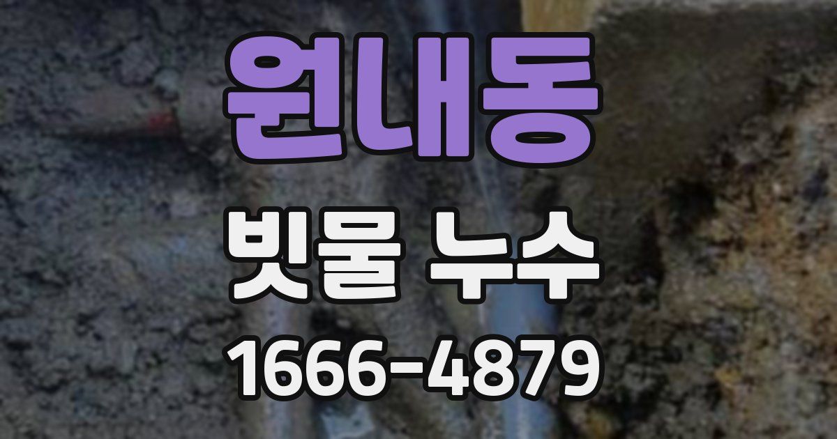 원내동 빗물 누수