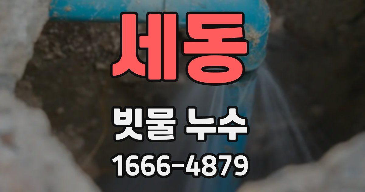 세동 빗물 누수