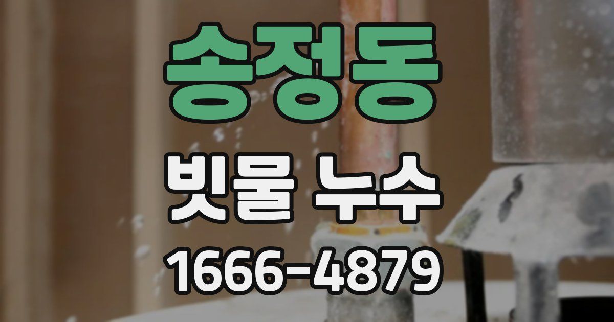 송정동 빗물 누수