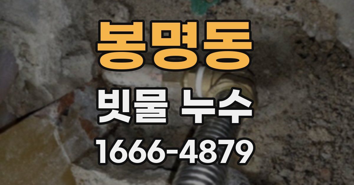 봉명동 빗물 누수