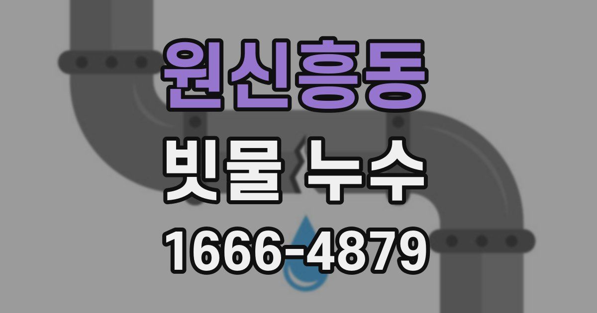 원신흥동 빗물 누수