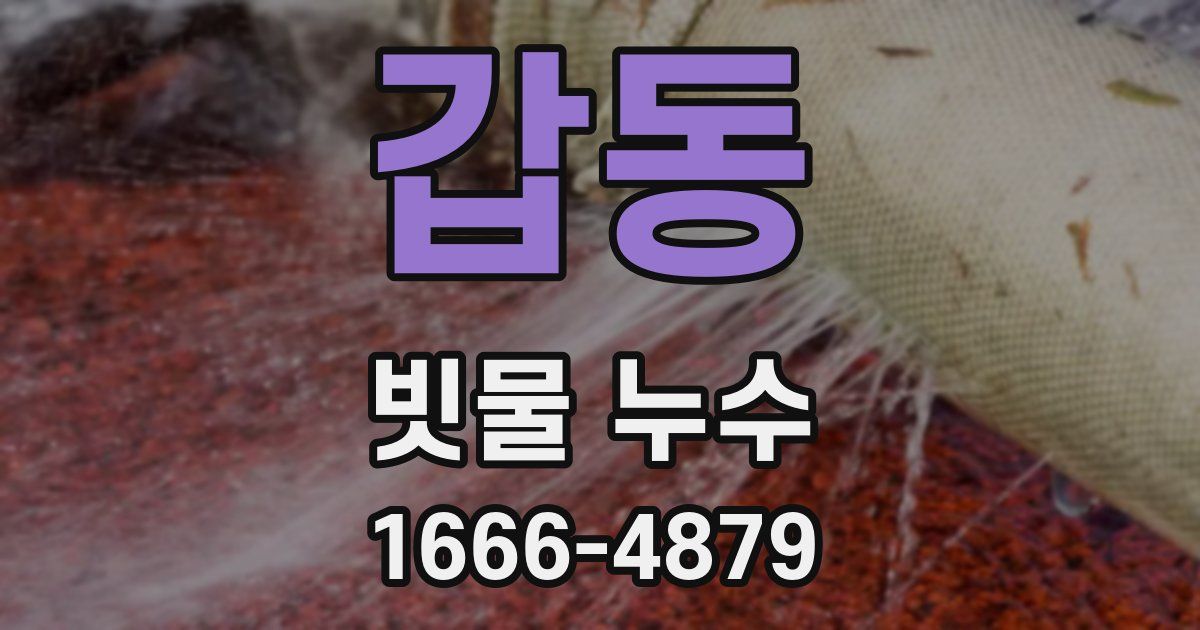 갑동 빗물 누수