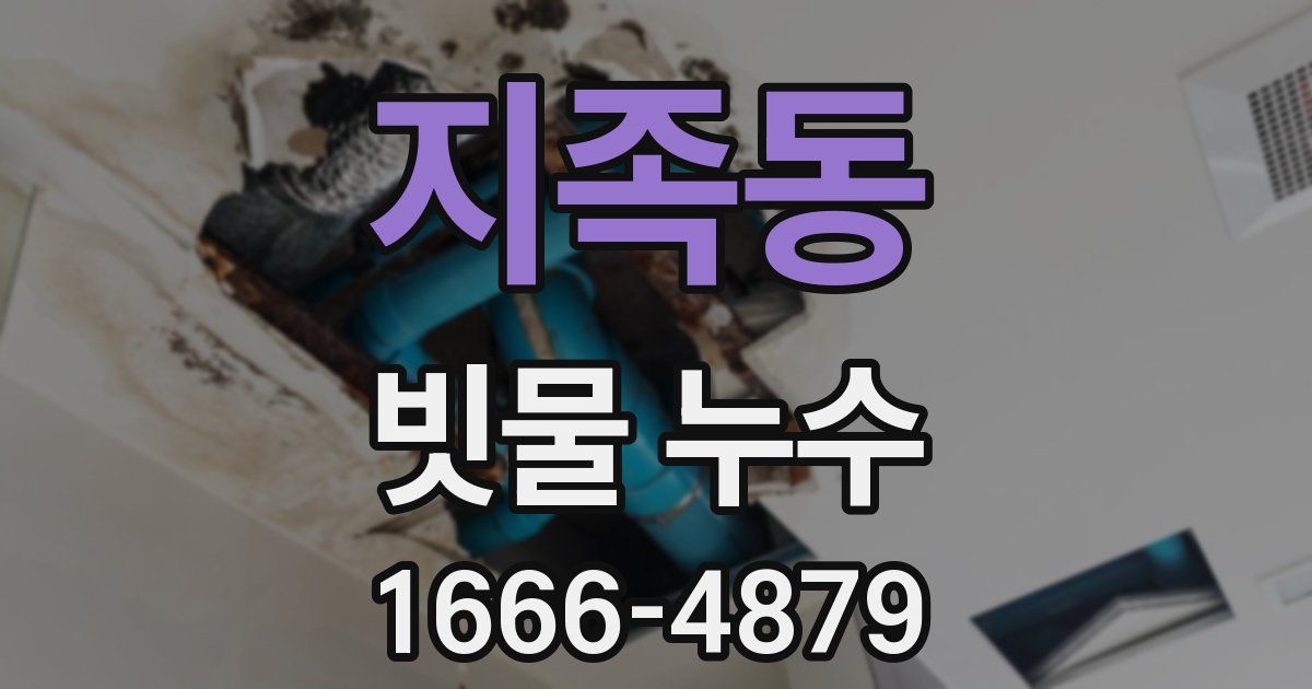 지족동 빗물 누수