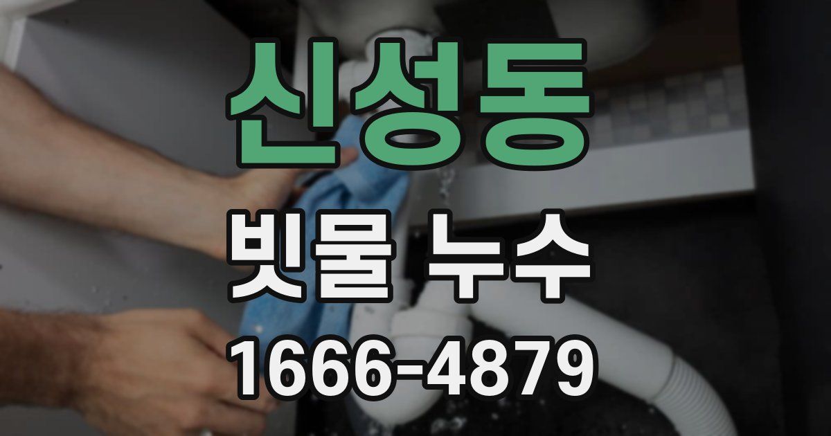 신성동 빗물 누수