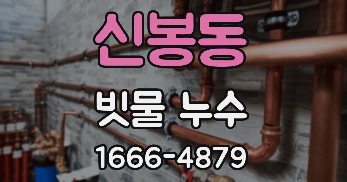 신봉동 빗물 누수