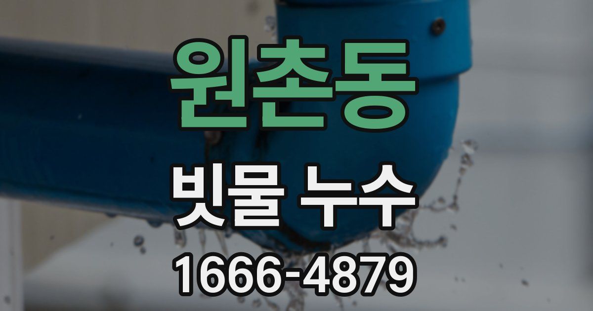 원촌동 빗물 누수