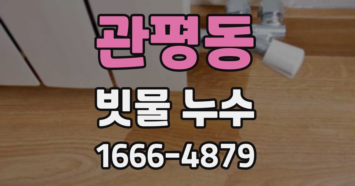 관평동 빗물 누수