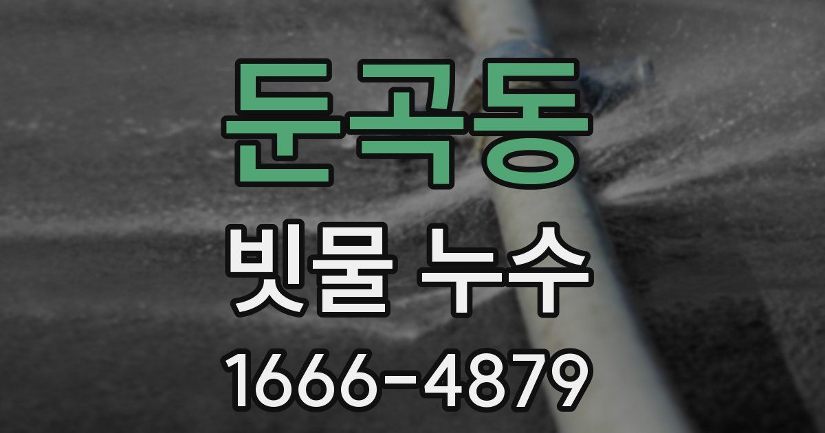 둔곡동 빗물 누수