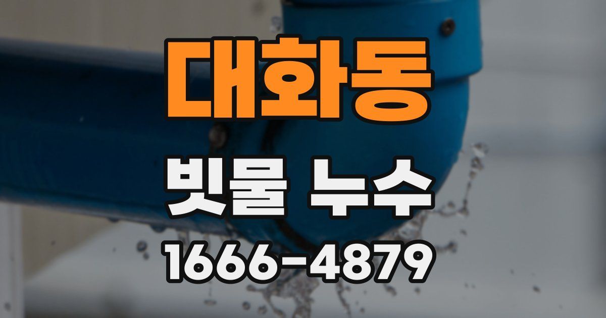 대화동 빗물 누수