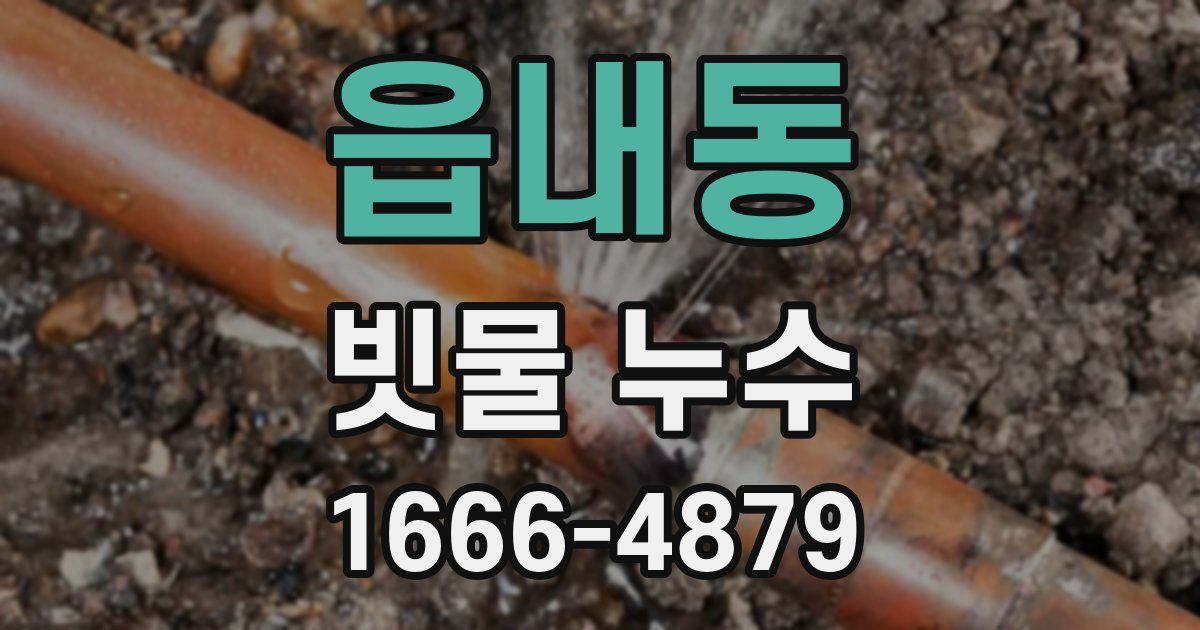 읍내동 빗물 누수