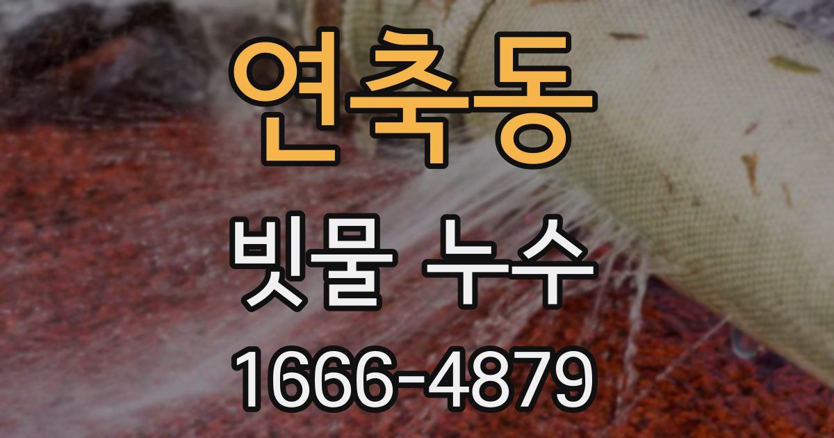 연축동 빗물 누수