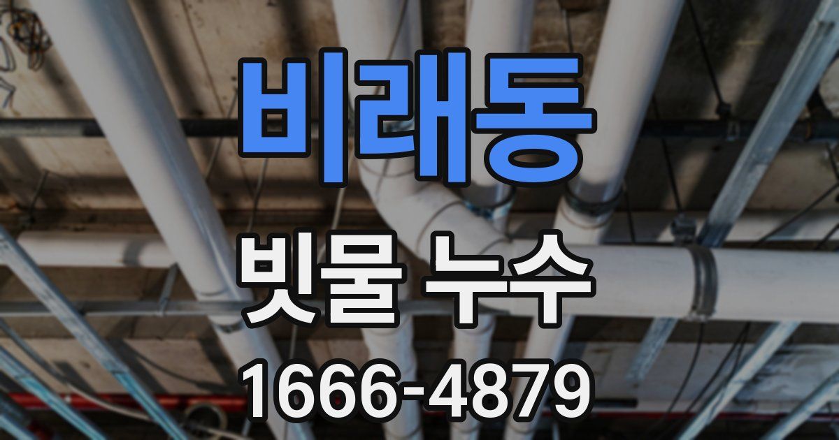 비래동 빗물 누수