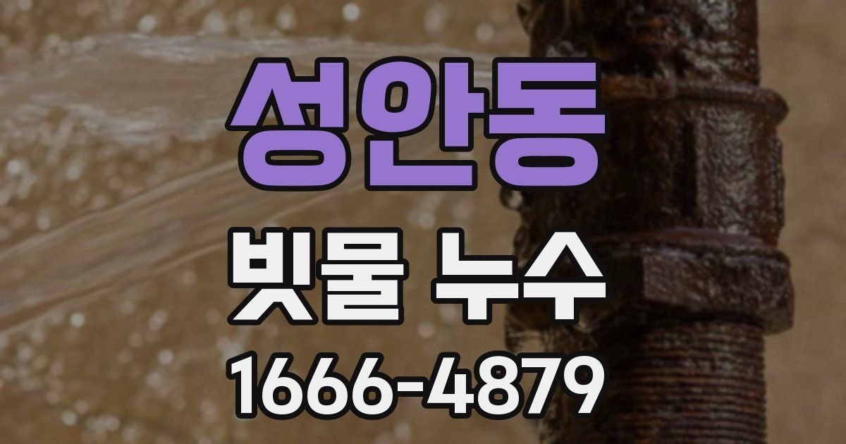 성안동 빗물 누수