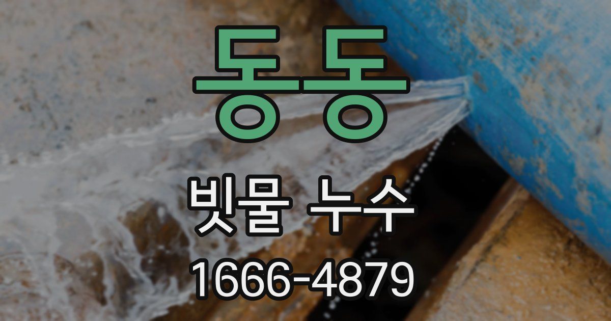 동동 빗물 누수