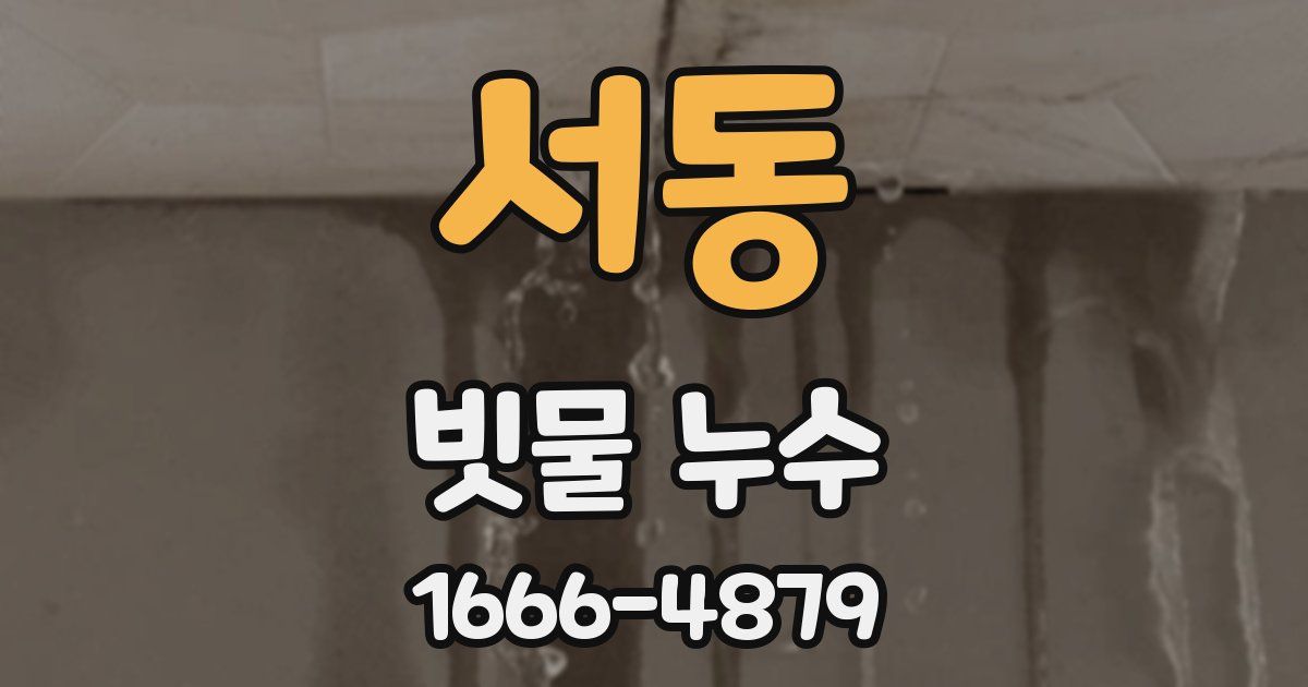 서동 빗물 누수