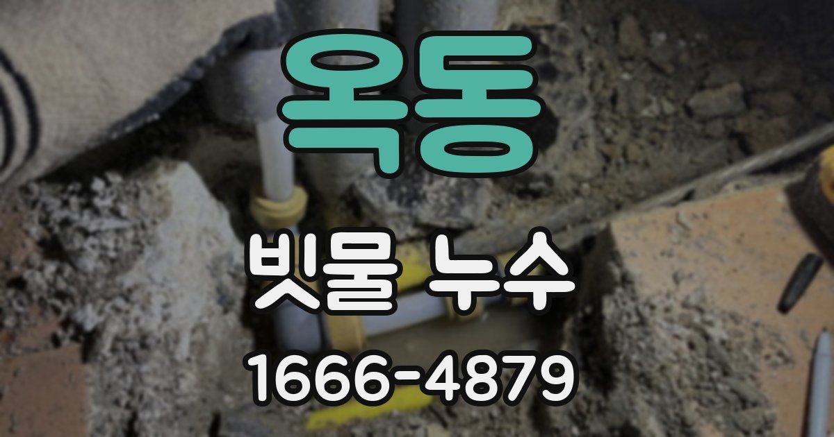 옥동 빗물 누수