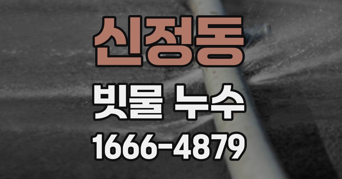 신정동 빗물 누수