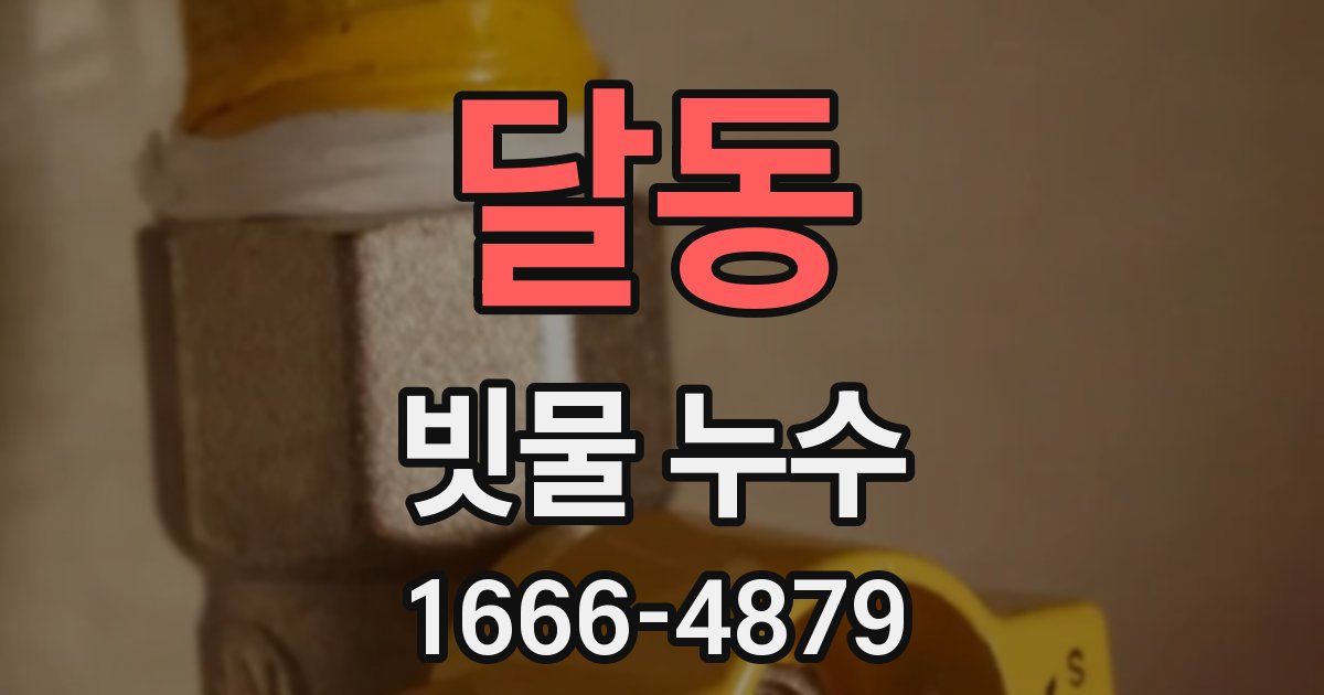 달동 빗물 누수