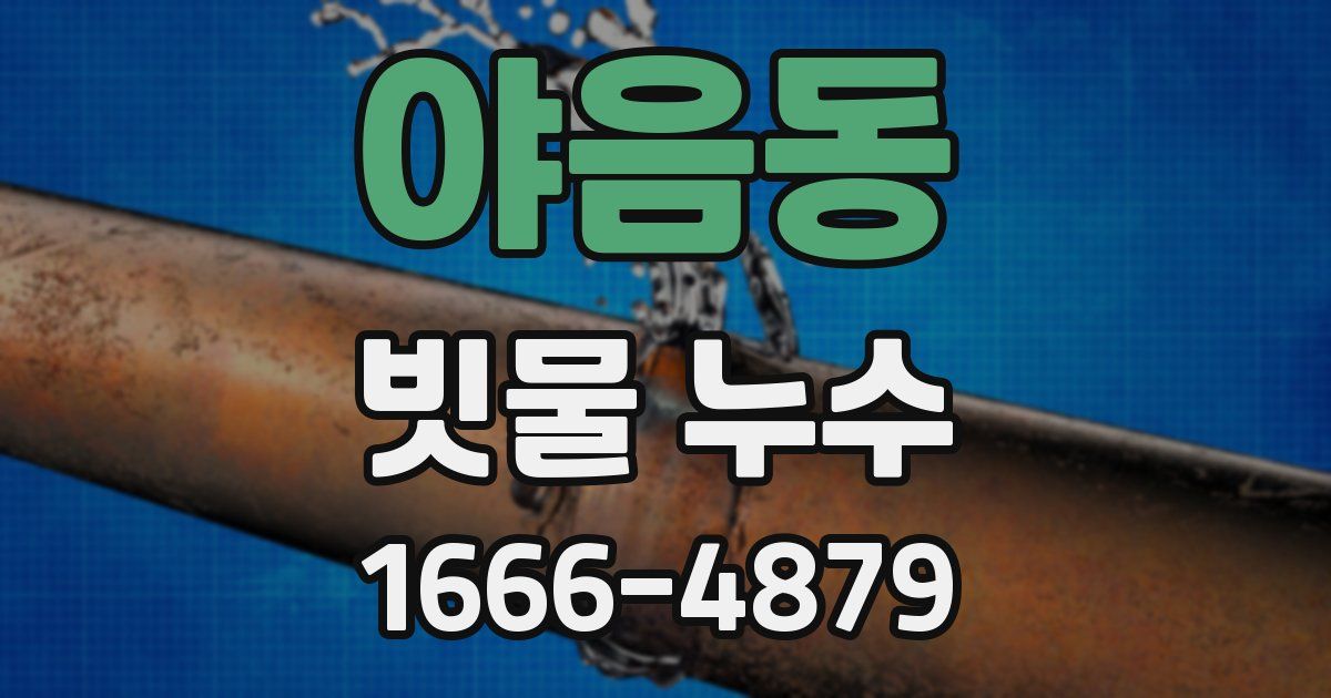 야음동 빗물 누수