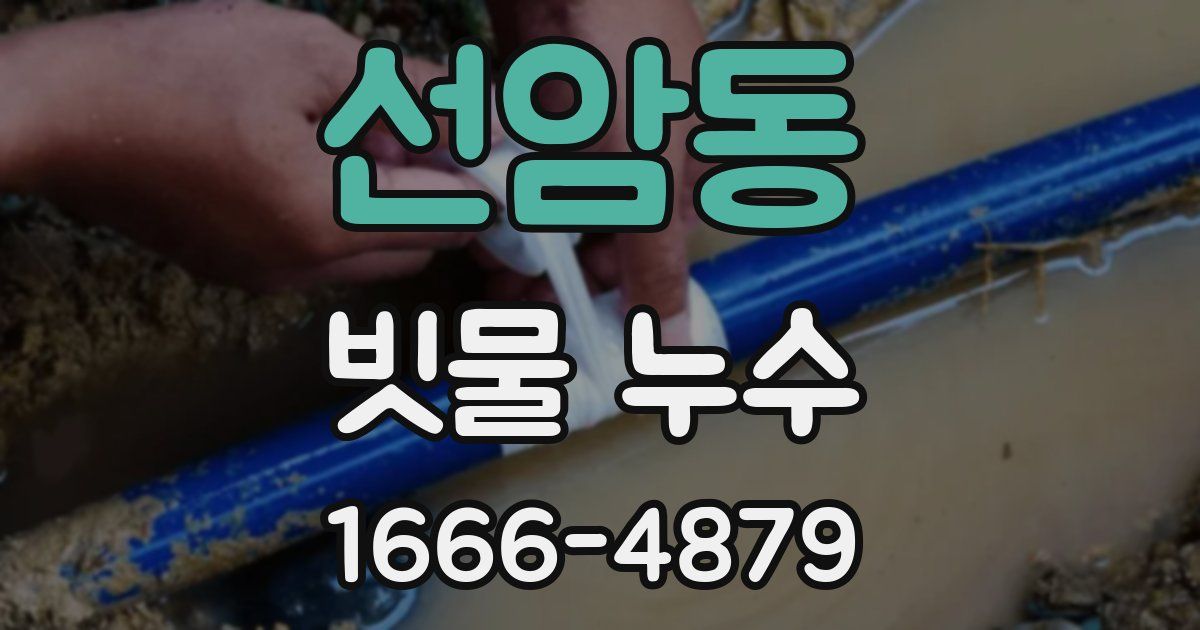 선암동 빗물 누수