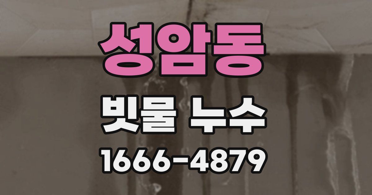 성암동 빗물 누수