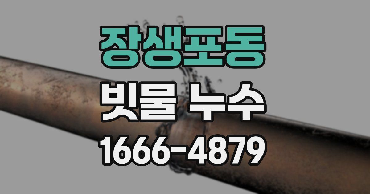 장생포동 빗물 누수