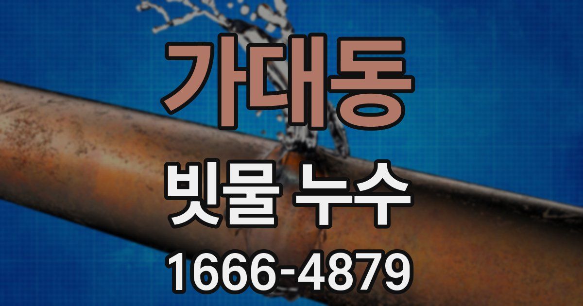 가대동 빗물 누수