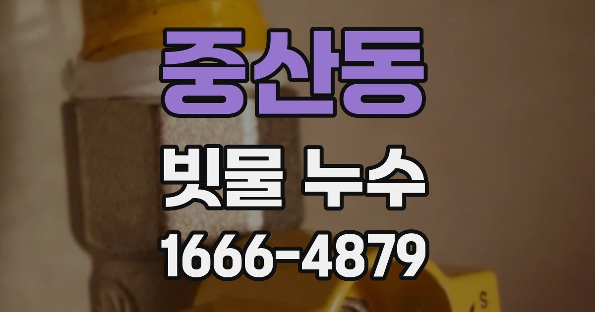 중산동 빗물 누수