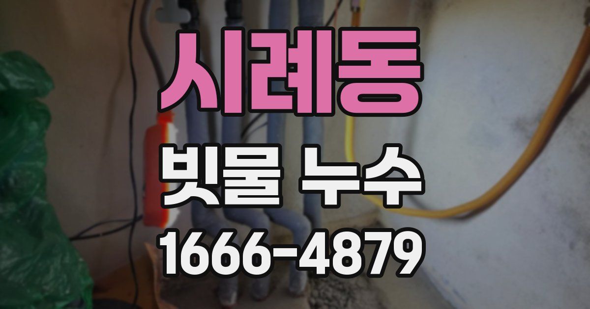 시례동 빗물 누수
