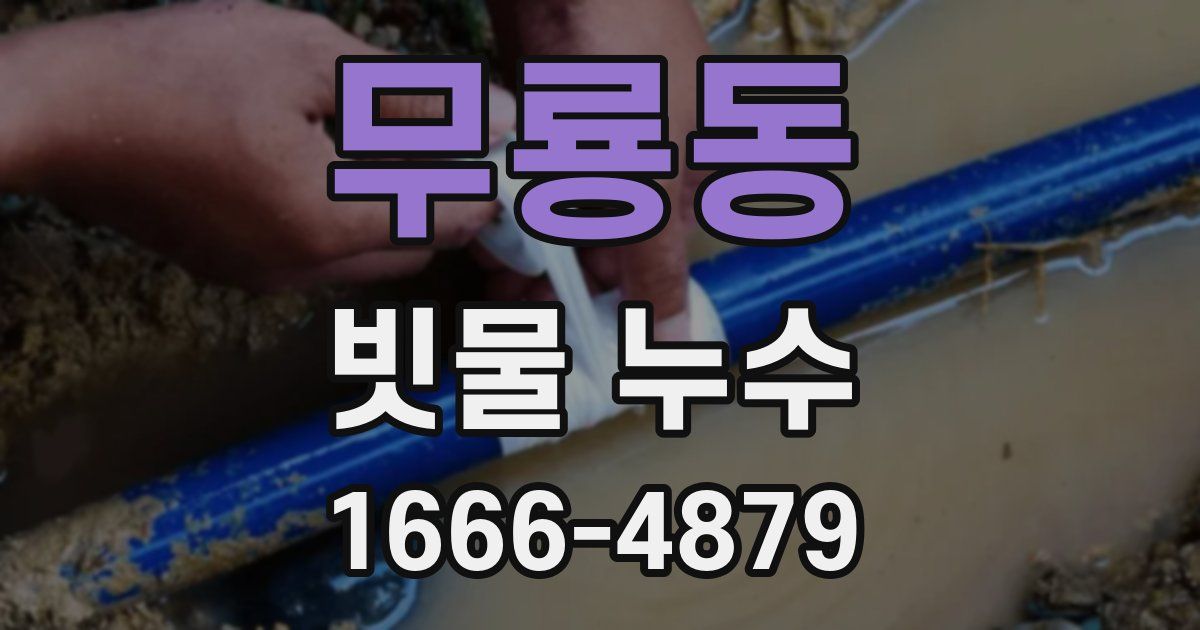 무룡동 빗물 누수
