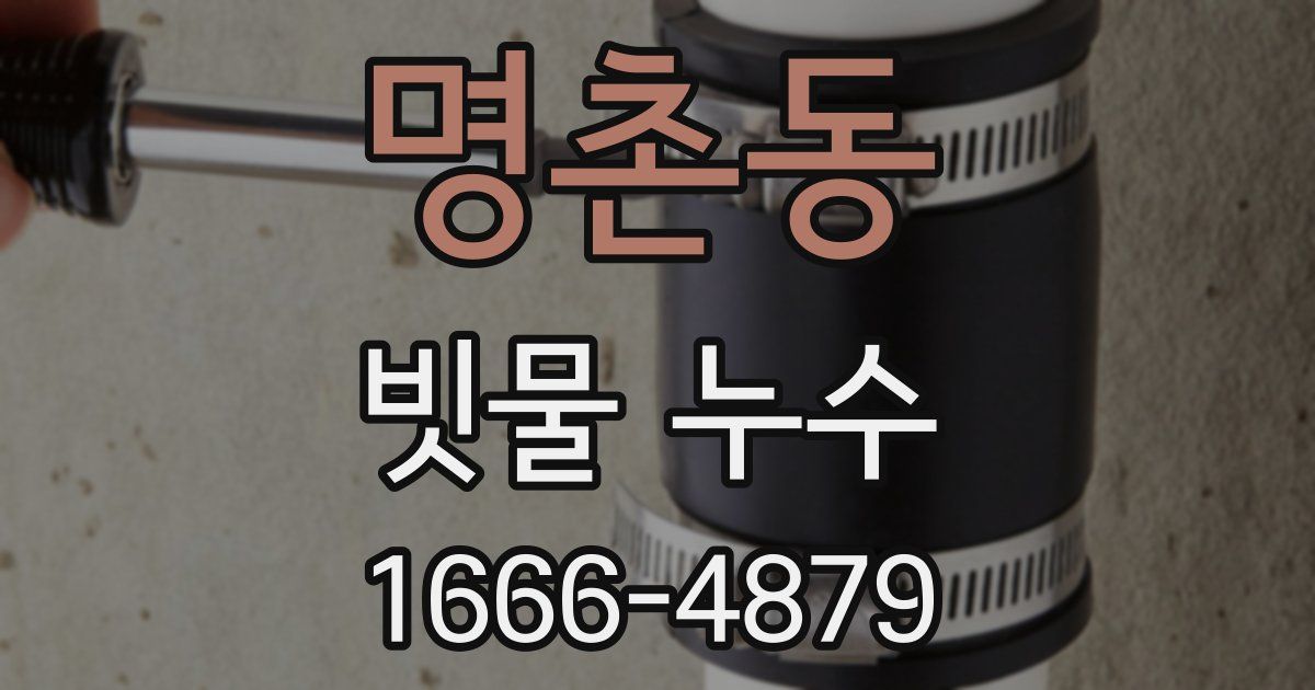 명촌동 빗물 누수