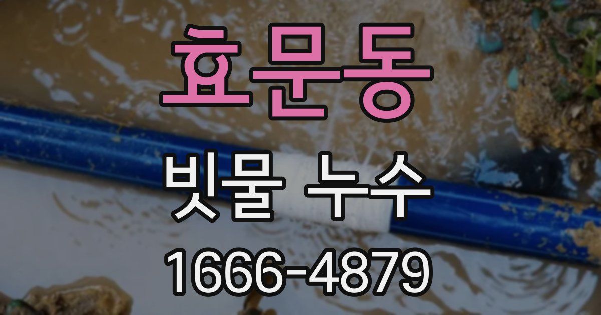 효문동 빗물 누수