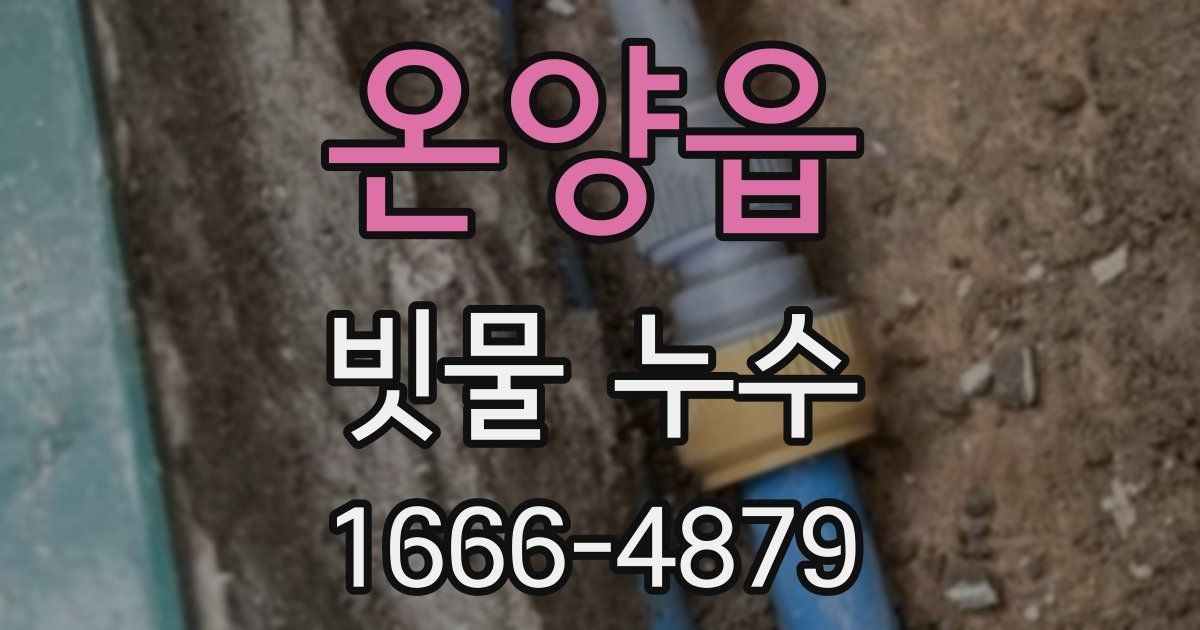 온양읍 빗물 누수