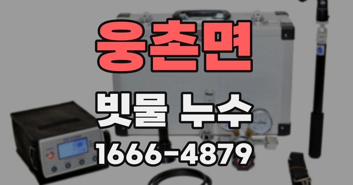 웅촌면 빗물 누수