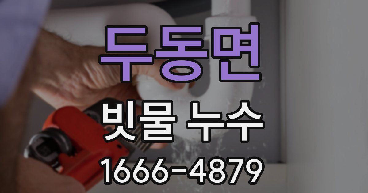 두동면 빗물 누수