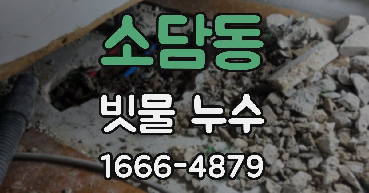 소담동 빗물 누수