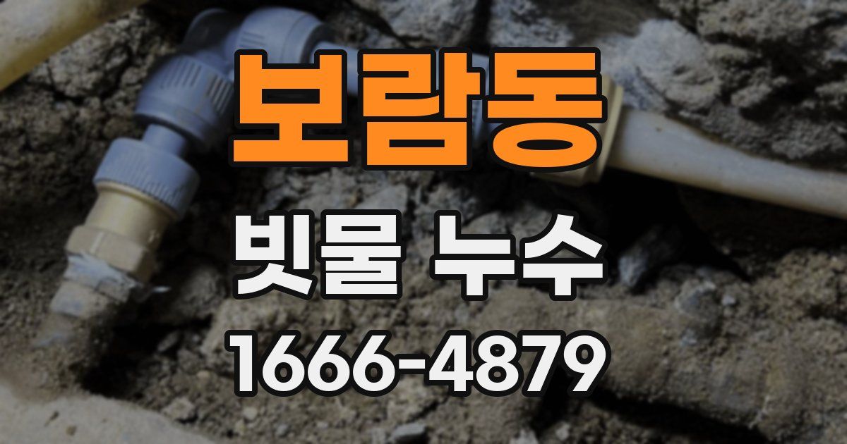 보람동 빗물 누수