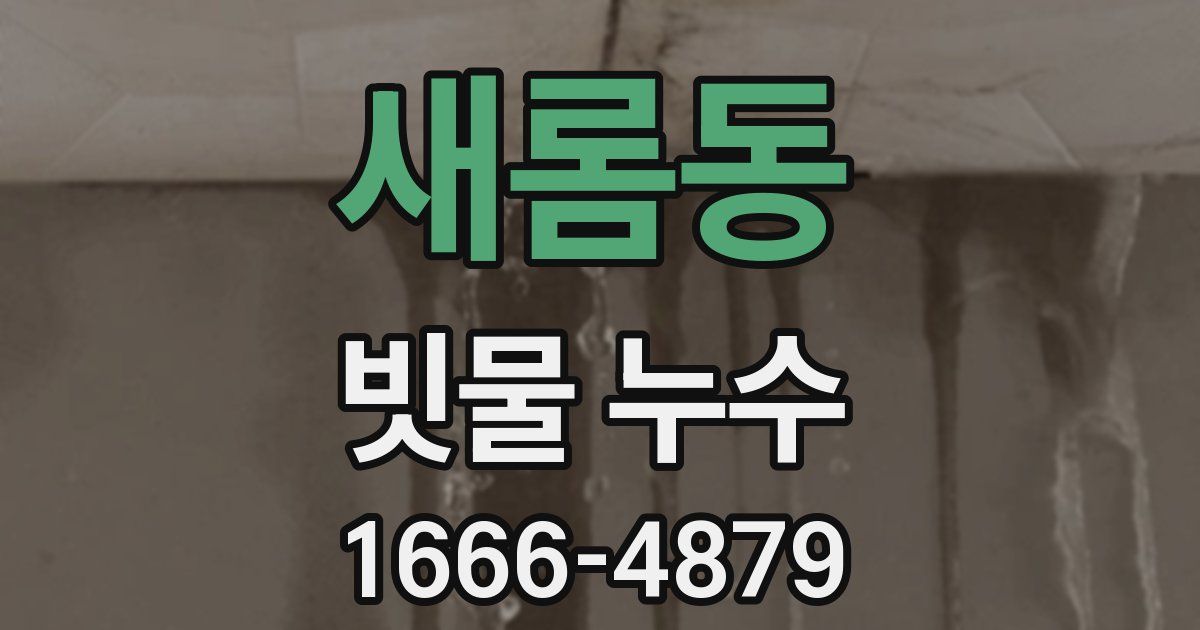새롬동 빗물 누수