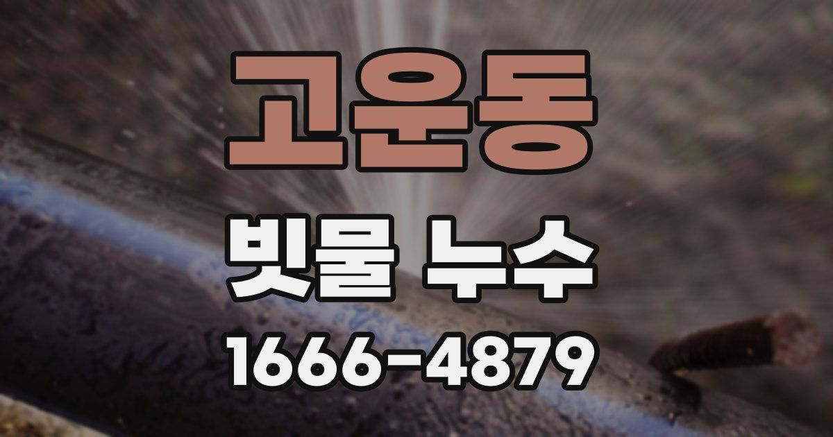 고운동 빗물 누수