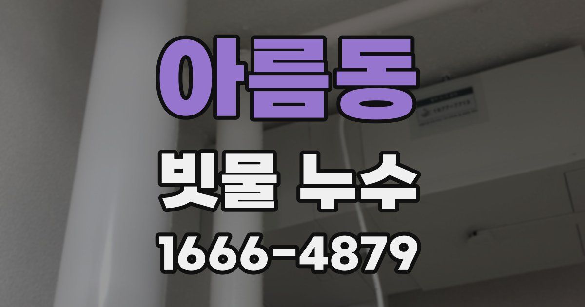 아름동 빗물 누수