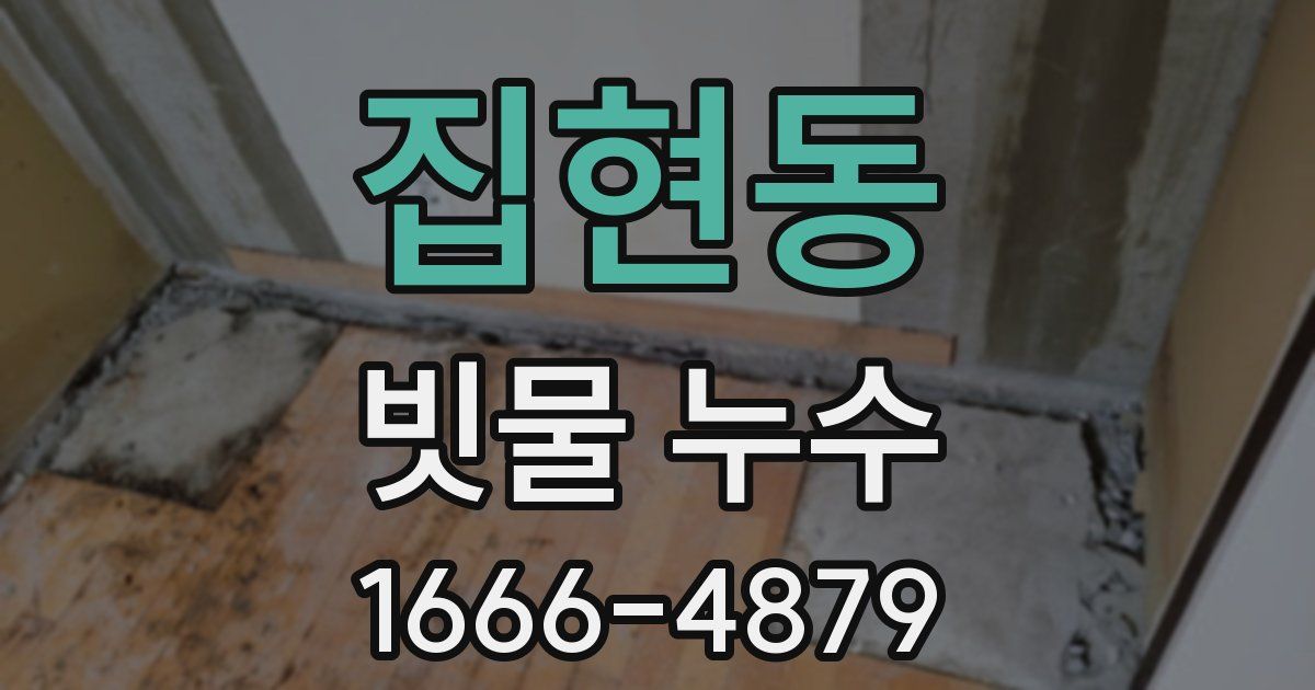 집현동 빗물 누수