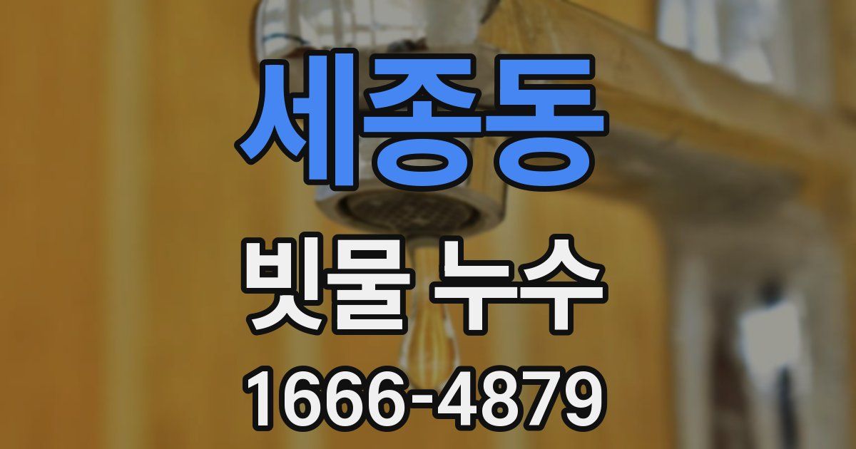 세종동 빗물 누수