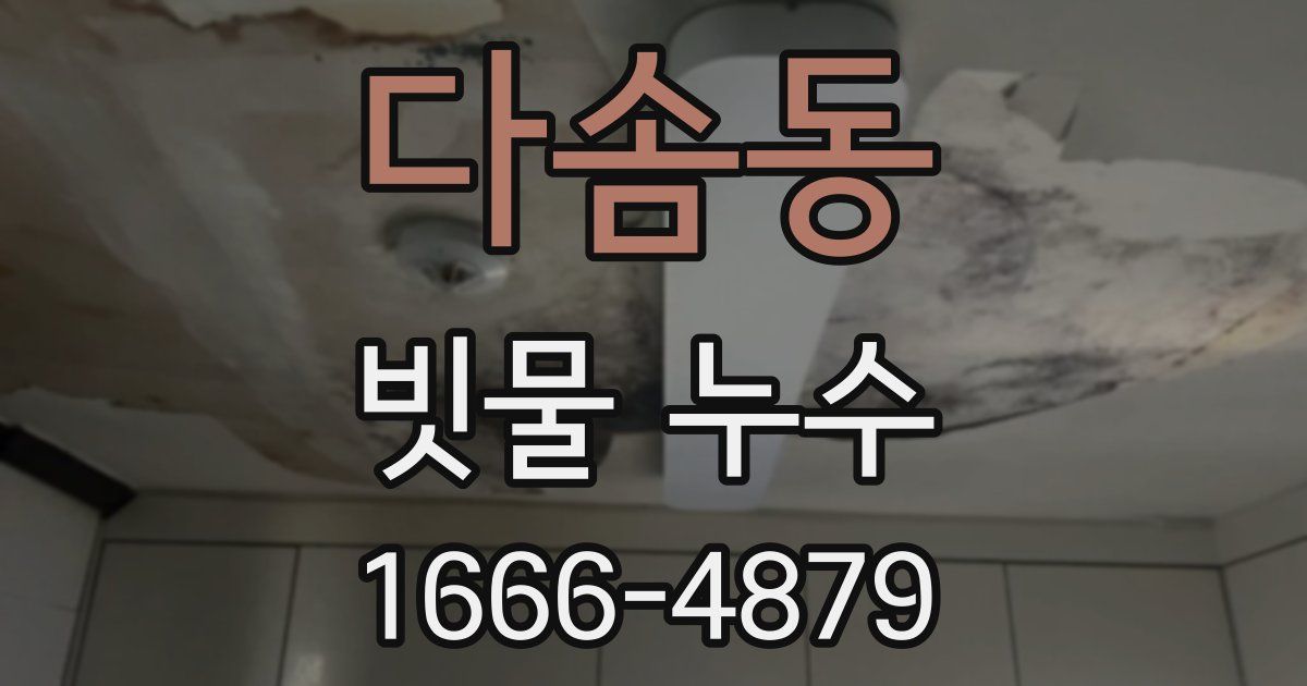 다솜동 빗물 누수