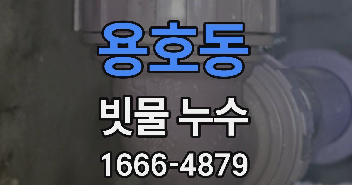 용호동 빗물 누수