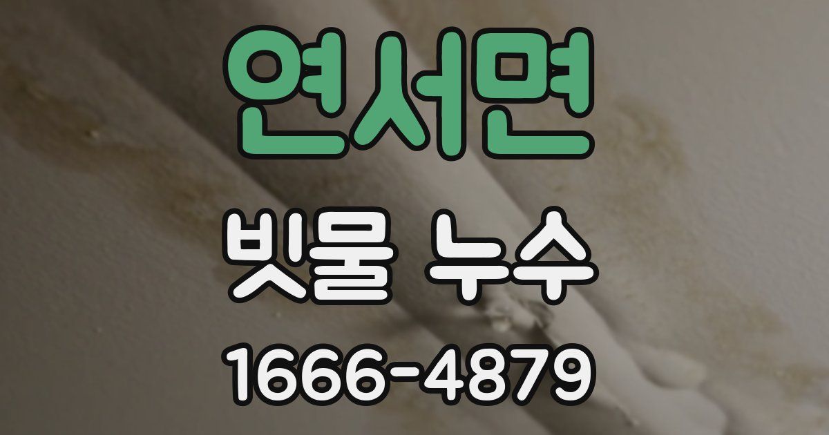 연서면 빗물 누수