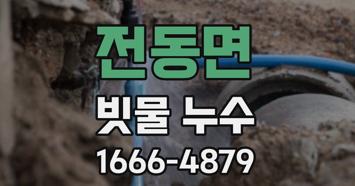 전동면 빗물 누수