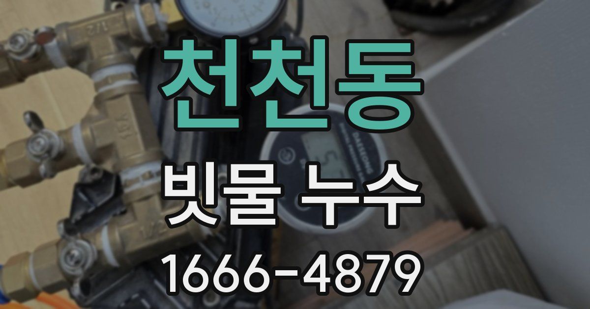 천천동 빗물 누수