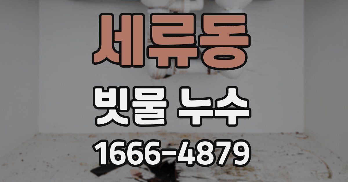 세류동 빗물 누수